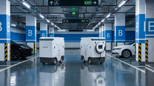 Dernières nouvelles de l'entreprise Les bornes de recharge n'ont plus besoin que les « voitures cherchent les chargeurs » : Door Energy lance un nouveau produit – un « robot de recharge intelligent » qui se déplace de lui-même vers le véhicule